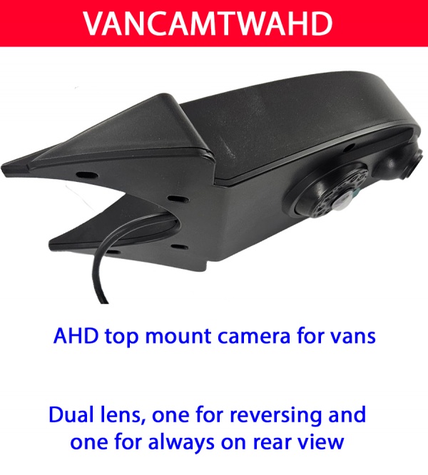 AHD twin lens roof mount reversing and rear view camera for vans